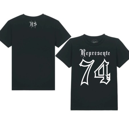 T-shirt noir enfant 74 REPRÉSENTE