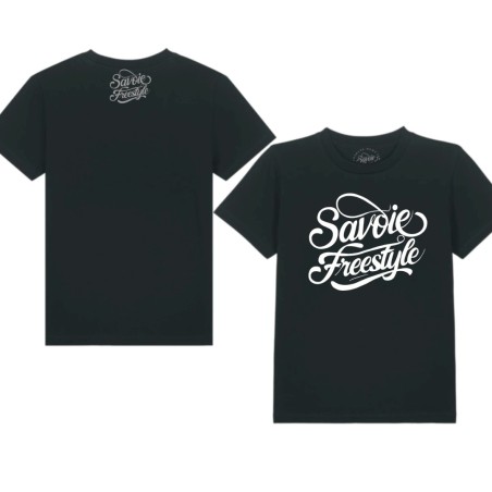 T-shirt noir enfant SAVOIE-FREESTYLE